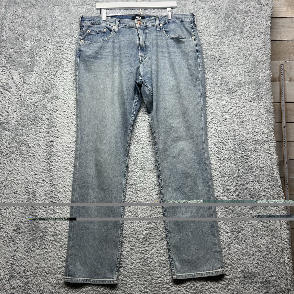 Paige‎ Federal Jeans Mens 38x31 Blue Light Wash Straight Denim Stretch Florence